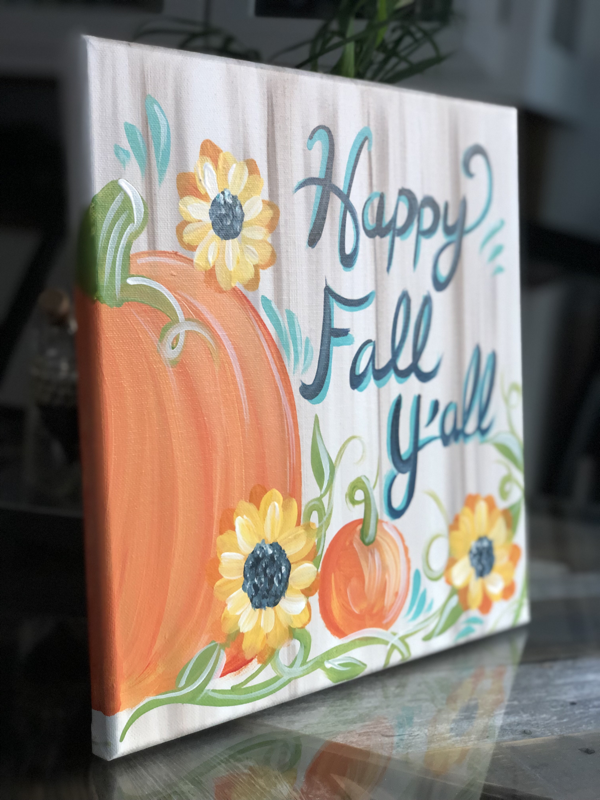 Happy Fall Y'all Reverse Canvas with Free Design - Party With Favor